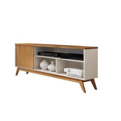Rack para TV Rack Lótus Prime para Tv 50 136CM MDF-MDP com Pés Porta Prateleira Off White Nature
