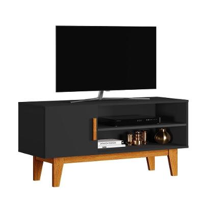 Rack Noa para TV 42" 110CM MDP com Porta e Prateleira Preto Naturale Casah