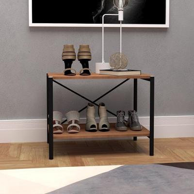 Sapateira Multiuso Industrial Neres 2 Prateleiras 60CM Preto Artefamol Móveis