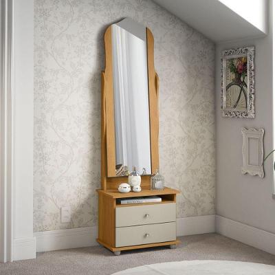 Toucador Selene 2 Gavetas com Espelho MDP Cinamomo Off White Casah