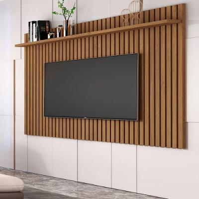 Painel para TV Lótus Ripado 60 Polegadas 188,5CM MDP Freijó Germai Móveis
