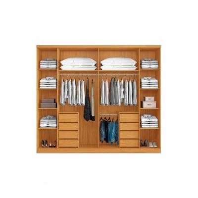 Guarda Roupa Casal Canadá 6 Portas 8 Gavetas MDF Cinamomo-Off White