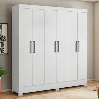 Guarda Roupa Casal Villa de Toscana 6 Portas 3 Gavetas MDP Branco Demóbile