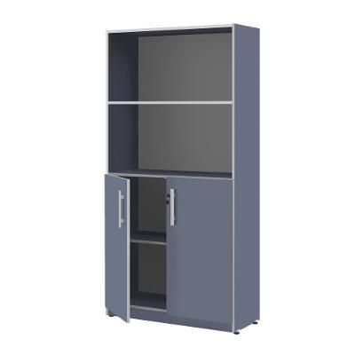 Armário Renoir 2 Portas 3 Prateleiras MDF MDP 67CM Azul Plata Móveis