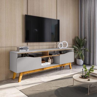 Rack para TV TH SHOP 75 Polegadas 180CM MDP Off White Cinamomo Bechara Móveis
