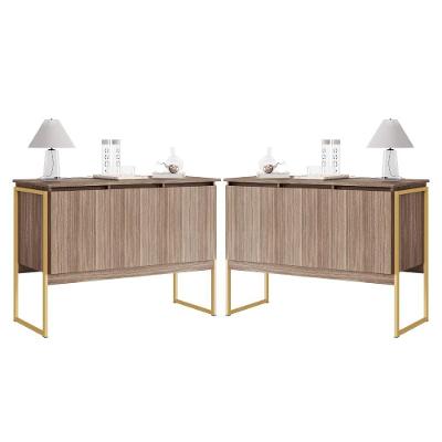 Buffet Industrial New Era Affara 3 Portas MDP 120CM Dourado Casah