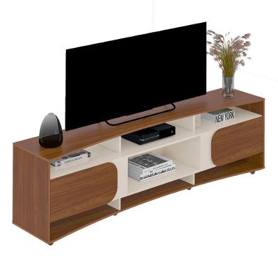 Rack para TV Isla 86 Polegadas 220CM MDF MDP Cedro Off White Artely