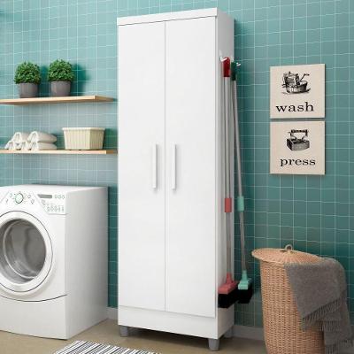 Armário Multiuso Galion 2 Portas 5 Prateleiras MDP Branco Qmovi