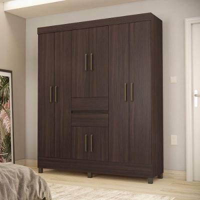 Conjunto Guarda Roupa Casal e Sapateira Gran Siena 8 Portas 2 Gavetas MDP Cafe Touch Demóbile