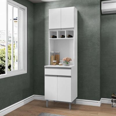 Paneleiro Calero 4 Portas 4 Prateleiras MDP 61CM Branco