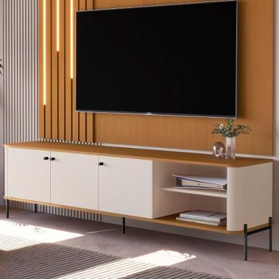 Rack para TV Rack Aurélia para Tv 70 Polegadas 183CM MDF Off White Bechara Móveis