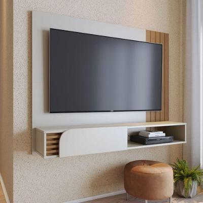 Home Monte Nobre para Tv Suspenso 60 Polegadas MDP com Led Off White Freijó Colibri Móveis