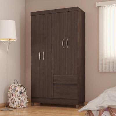 Guarda Roupa Casal Versa 4 Portas 2 Gavetas MDP Cafe Touch Demóbile