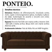 Sofa 3 Lugares 220 Cm Ponteio Veludo Sl 942 Moll Sl 942 - 7