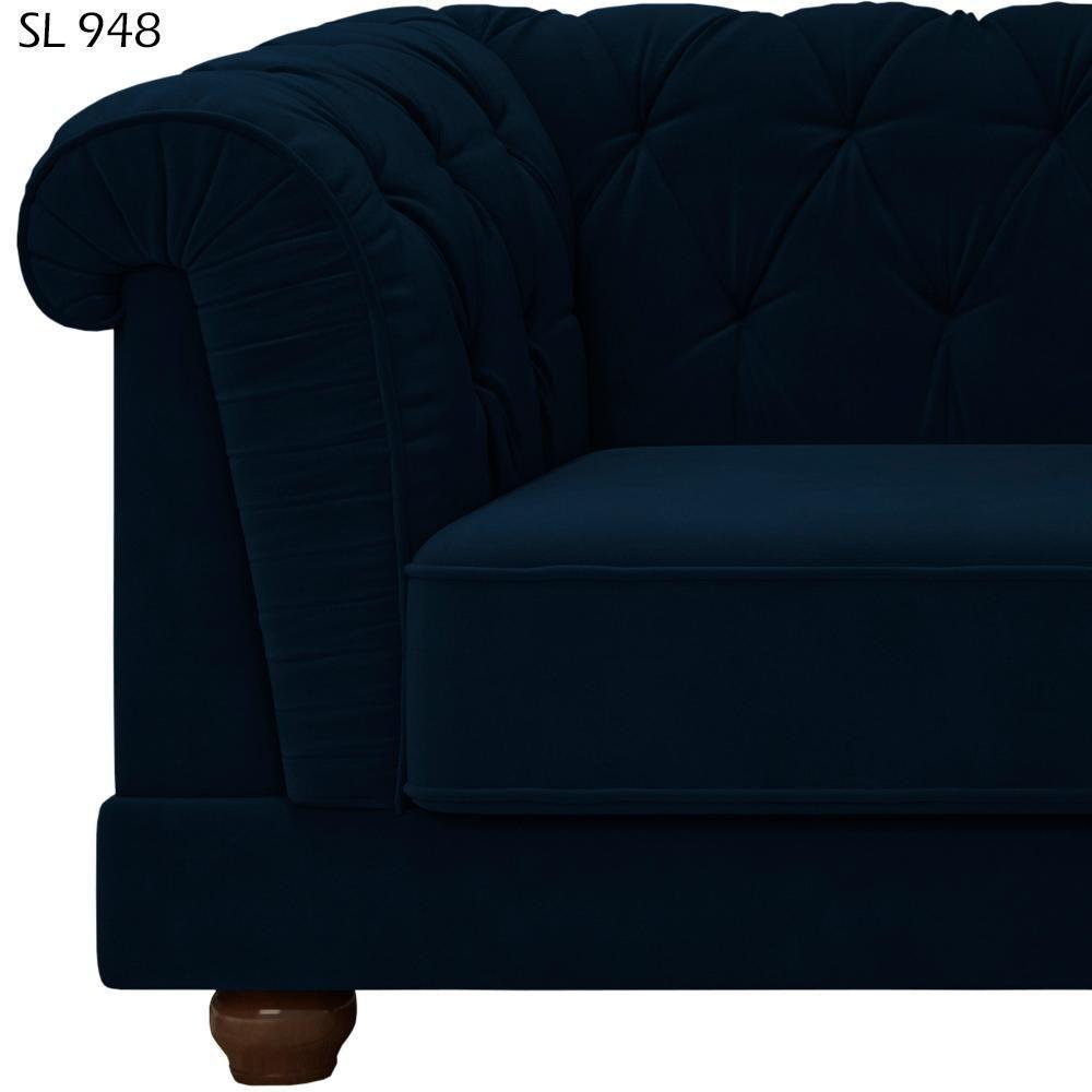 Sofa 3 Lugares 220 Cm Ponteio Veludo Sl 948 Moll Sl 948 - 5