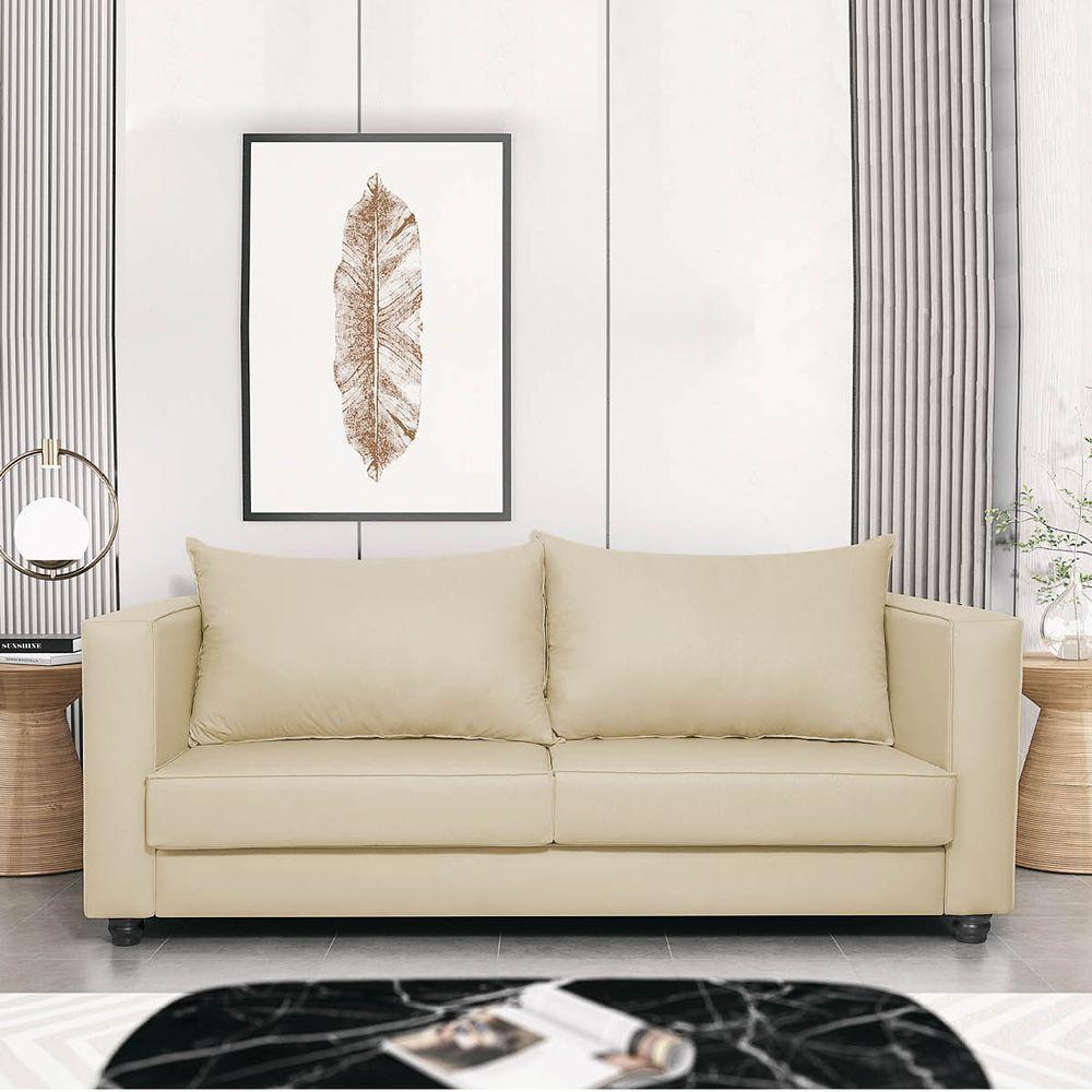 Sofá 2 Lugares Lisboa Suede Bege - 7