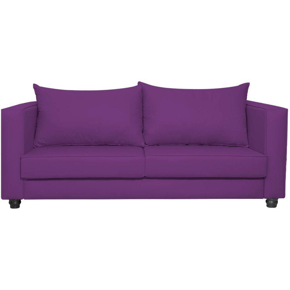 Sofá 2 Lugares Lisboa Suede Roxo - 6