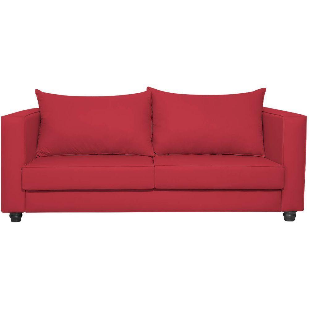 Sofá 2 Lugares Lisboa Suede Vermelho - 6