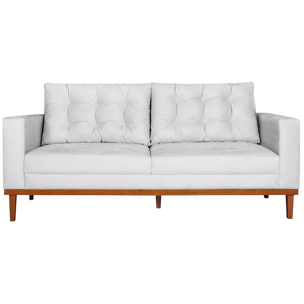 Sofá 2 Lugares Dubai Suede Branco - 6