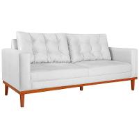 Sofá 2 Lugares Dubai Suede Branco - 1
