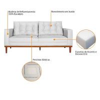 Sofá 2 Lugares Dubai Suede Branco