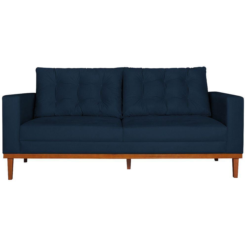 Sofá 2 Lugares Dubai Suede Azul Marinho - 6