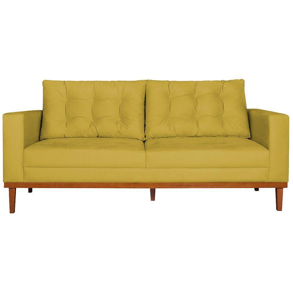 Sofá 2 Lugares Dubai Suede Amarelo - 6