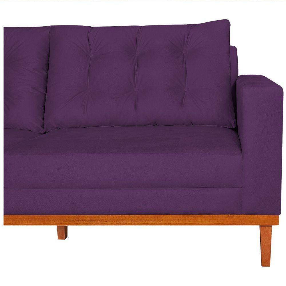 Sofá 2 Lugares Dubai Suede Roxo - 2