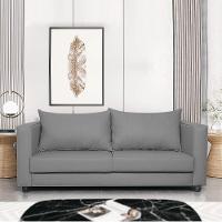 Sofá 2 Lugares Lisboa Suede Cinza - 7