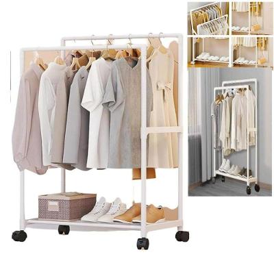 Arara Sapateira Organizadora Cabideiro com 1 Prateleira Metal 57.5CM Branco