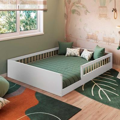 Cama Casal Infantil Montessoriana MDP Branco 145CM X 194CM Completa Móveis