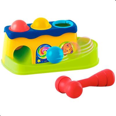 Brinquedo Interativo Bate Martelo com Bolinhas Estimula Coordenação Motora Colorido Pimpolho