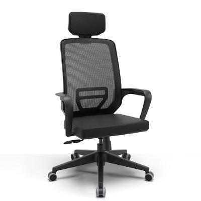 Cadeira de Escritório Adrix Presidente Ergonômica Nr17 Presidencial Vinil Base Rodízios Encosto Mesh