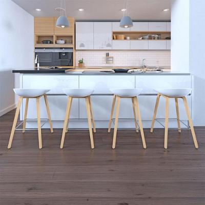 Banqueta para Área Gourmet 83CM Assento Polipropileno Estrutura Aço Branco Fratini