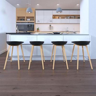 Banqueta para Área Gourmet 83CM Estrutura Aço Assento Polipropileno Preto Fratini