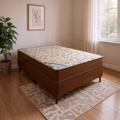 Colchão Queen Molas Ensacadas Baker D33 com Base 158x198x62 Bom Pastor Móveis