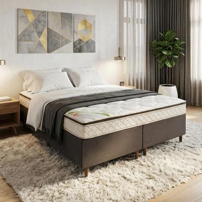 Colchão Queen Espuma D45 com Pillow Top Branco Bom Pastor Móveis