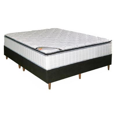 Colchão King Molas Ensacadas Miami D33 com Base Branco Bom Pastor