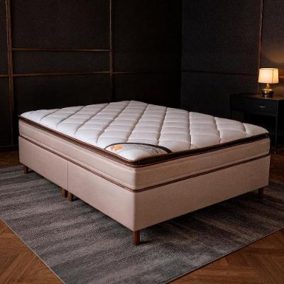 Colchão King Molas Ensacadas D33 Pillow Top Americano 203x193x67CM Bege Bom Pastor