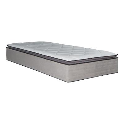Colchão Solteiro Molas Ensacadas Vision D45 Pillow Top Americano Cinza Bom Pastor Móveis
