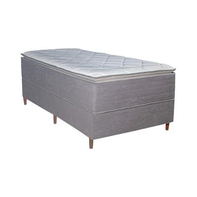Colchão Solteiro Molas Ensacadas Vision D45 Pillow Top Americano Grafite Bom Pastor Móveis