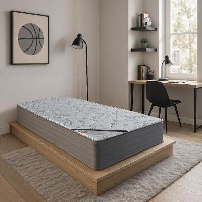 Colchão Solteiro Molas Ensacadas Lux D33 Cinza