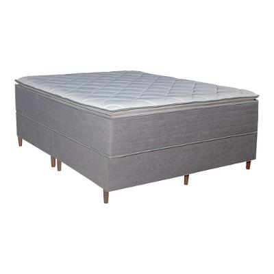 Colchão Queen Molas Ensacadas Vision D45 Pillow Top Americano Grafite Bom Pastor Móveis