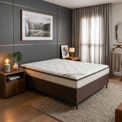Colchão Casal Espuma D45 Alfa com Pillow Top Branco