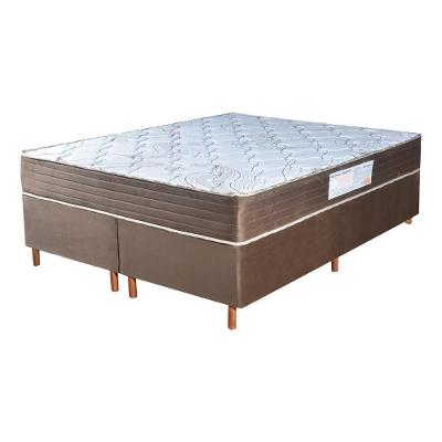 Colchão Queen Espuma D33 Bristol com Base Marrom Bom Pastor Móveis