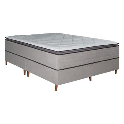 Colchão King Molas Ensacadas Vision D45 Euro Pillow Cinza Bom Pastor Móveis