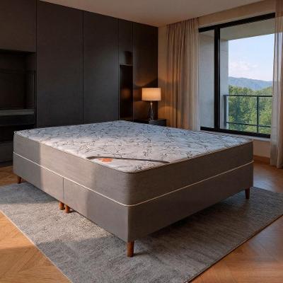 Colchão King Molas Ensacadas Lux D33 com Base Cinza