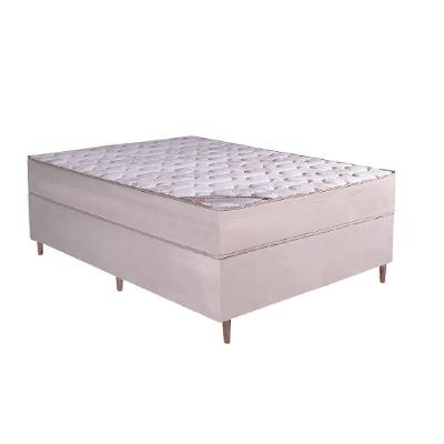 Cama Box Casal Aghata Pillow Top Molas Ensacadas Bege Bom Pastor Móveis
