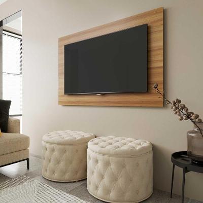 Painel para TV Sala de Estar 42 Polegadas 136CM Amêndoa Tecno Mobili