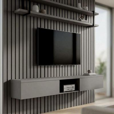 Nicho para Painel de TV Smart 180CM MDF Basculante 2 Portas Grigio Casa Lar Shop
